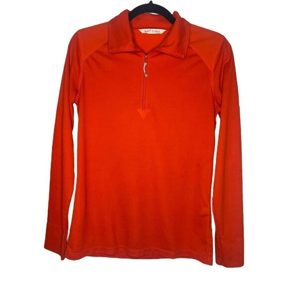 Woolrich Red/Orange  1/4 Zip Long Sleeve Pullover Top Women’s Medium - Picture 1 of 5